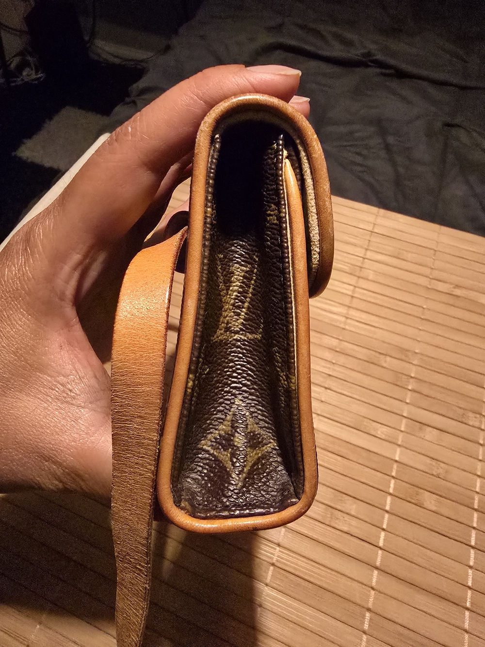 Louis Vuitton Monogram Canvas Belt Bag in Brown with Tan Strap - Picture 4 of 11
